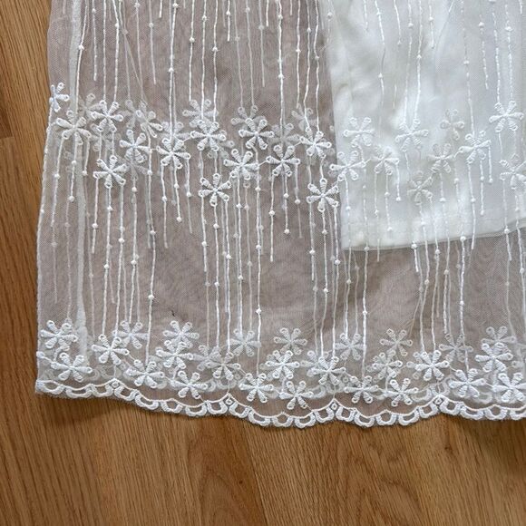 NWT White Lace Overlay Babydoll Dress and Slip. Coquette. Twee. Romantic. - Picture 4 of 5